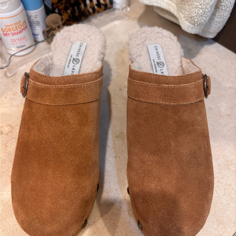 Chinese Laundry Brown Suede Mules